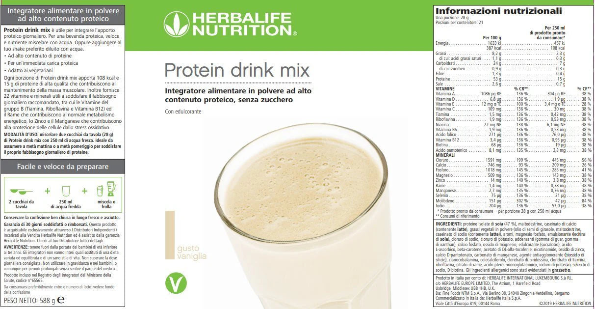 Protein Drink Mix Vaniglia